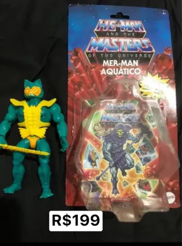 He-Man Mer-Man Aquático troco por esqueleto cartoon