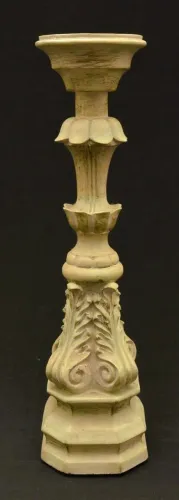 Pequeno Antigo Tochero Sacro Mineiro Madeira nobre Esculpido á mão em Folhas de Acanto