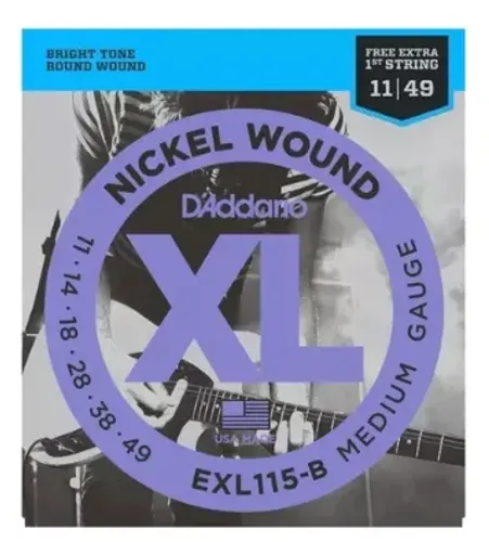 Encordoamento Daddario Guitarra 011 Exl115-b Mi Extra