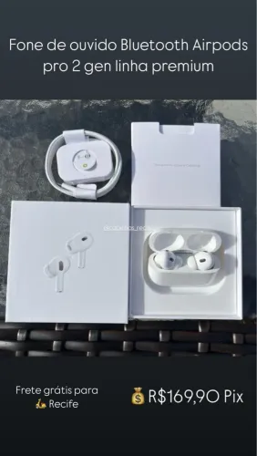 Fone Airpods pro 2 geração primeira linha premium 