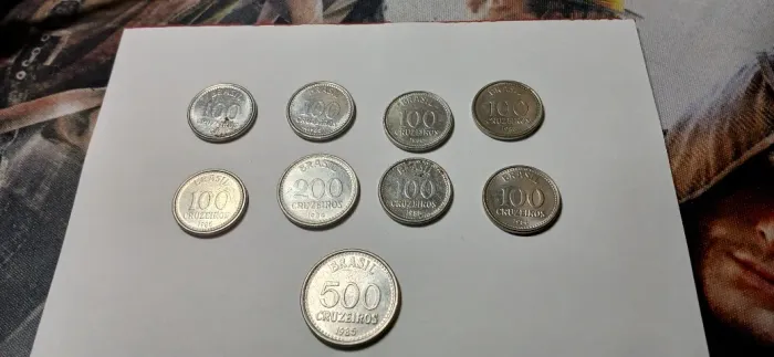 Lote 15 Moedas De 500 / 200 / 100 Cruzeiros 1985/86  Coleção Numismática