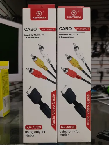 Cabo áudio e vídeo ps1- ps2- ps3 aceito cartão de crédito cel 19- * whats 