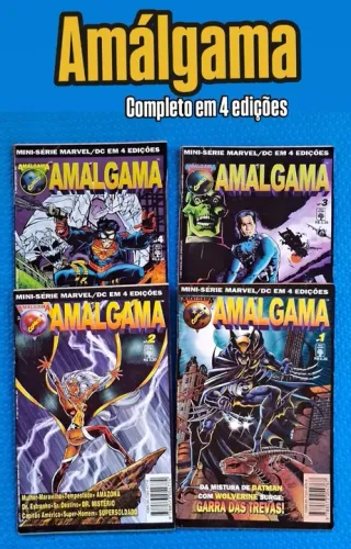 HQs / GIBIS - AMÁLGAMA MARVEL E DC (COLEÇÃO COMPLETA EM 4 EDIÇÕES)