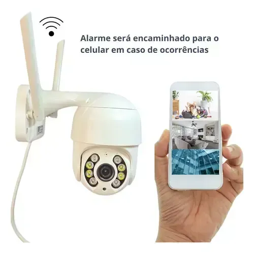 Câmera Wi-Fi Resistente a Agua 5MP Rotação 350º com Alarme App Yoosee SC-B25