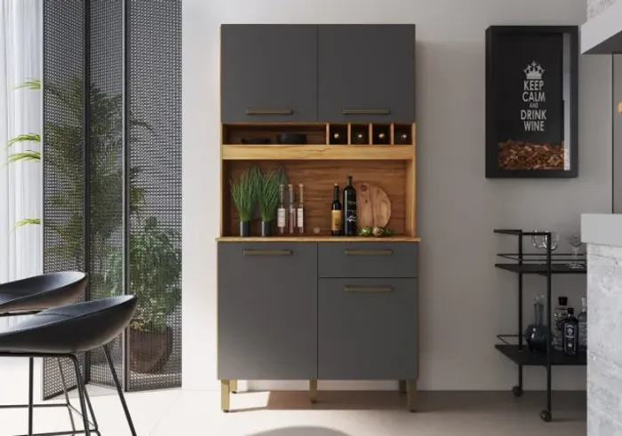 Armario Cozinha 4 Portas Pinot, 100% MDF (Novo)