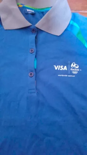 Camisa Polo Visa - Patrocinadora oficial dos jogos Olímpicos 2016