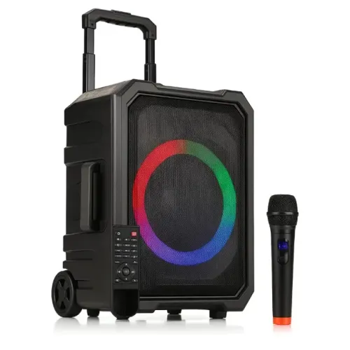 Caixa de Som Amplificada D-XK803 NOVO 200W, Bluetooth 5.3, Microfone