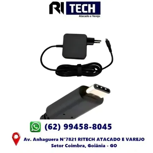Fonte Carregador Para Notebook Tipo C 45w 20v 15v 12v 5v
