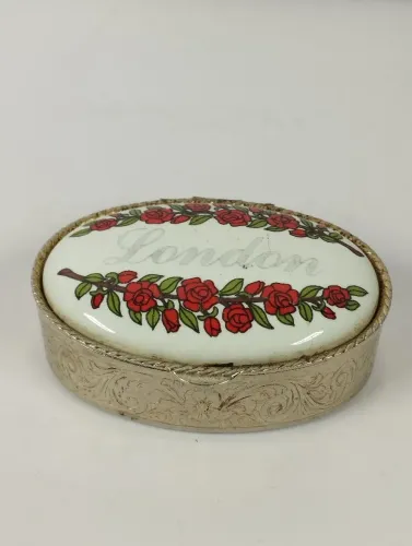 Caixinha Decorativa London Antiga com Rosas