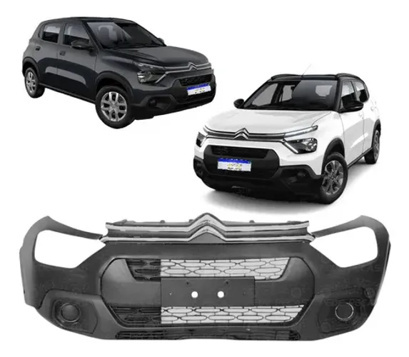 Parachoque Dianteiro Citroen C3 2021 2022 2023 2024 2025 Preto