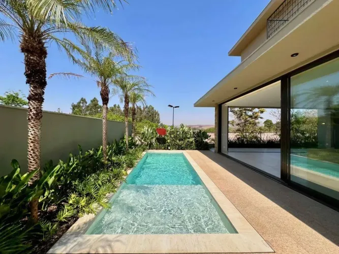 Casa Alto Padrão com 452m2 - 4 quartos (suítes) no condominio Reserva Santa Luisa em Ribei