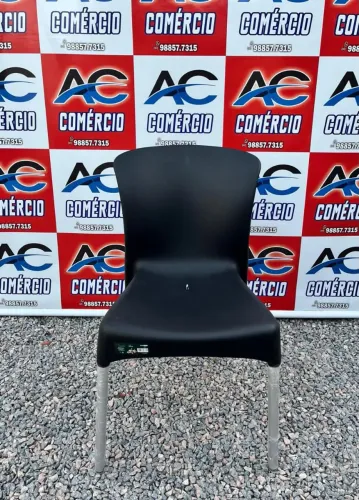 PROMOÇÃO DE CADEIRAS VAPLAST COM PERNAS DE ALUMÍNIO, SUPORTA 140 KILOS