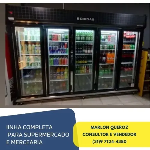 Expositor Refrigerado 5 Portas Polo Frio Novo