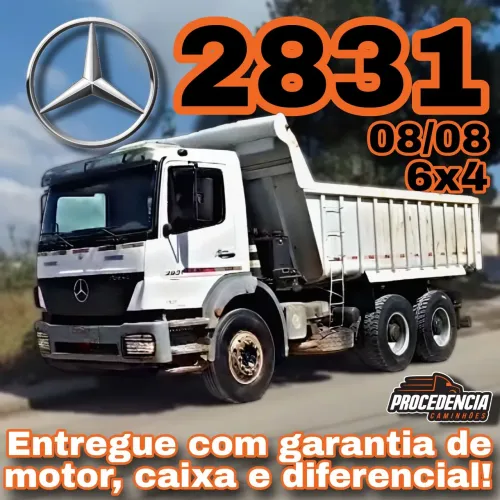MB 2831 6X4 08/08 Caçamba quadrada