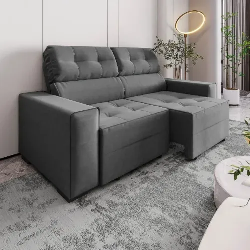 Sofá Retrátil e Reclinável Mônaco 2,00m FAZEMOS ENTREGAS DF E ENTORNO