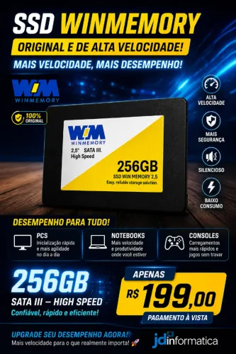 SSD 256GB com GARANTIA