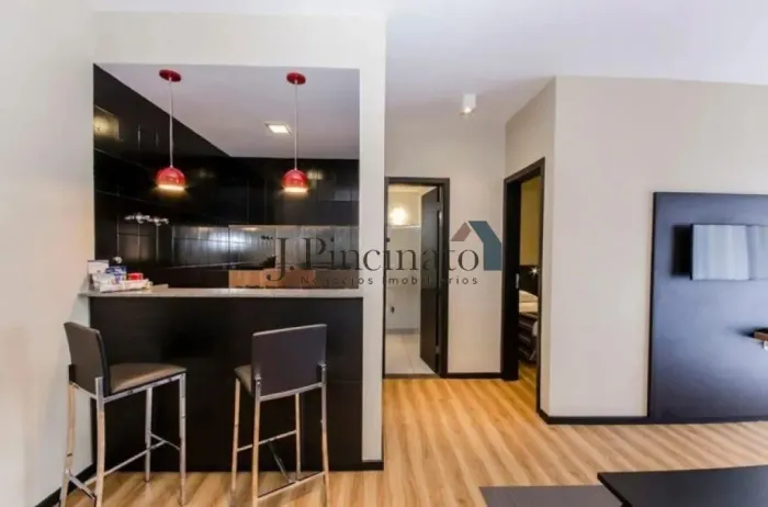 Flat Mobiliado para Alugar na Av. Nove de Julho, Jundiaí com 1 Suíte e Ar-Condicionado (Th