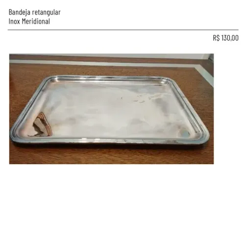 Bandeja Inox Meridional Retangular