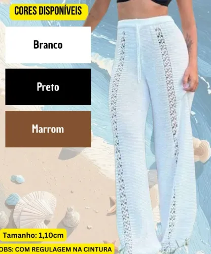 Saída/Calça de Praia Tricô
