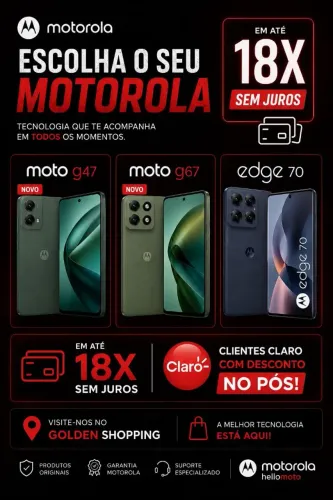 Motorola Novo com Desconto no Pós Claro - Golden Shopping