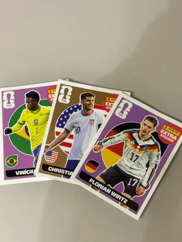 Extras: Vinícius Júnior (Roxo), Wirtz (Roxo), Pulisic (Bronze) - Copa do mundo 2026