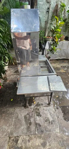 Carrinho de inox de churrasco