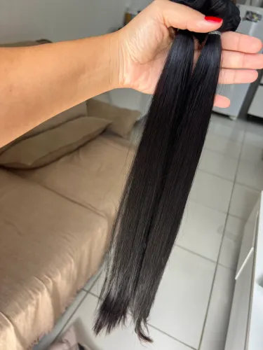     Cabelo Humano Brasileiro Castanho - Ótimo Estado