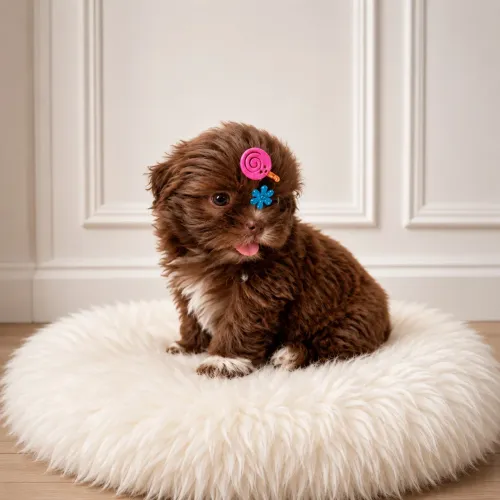 Filhote Shih-tzu Fêmea Mini Chocolate