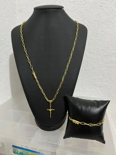 Cordão banhado a ouro 18k