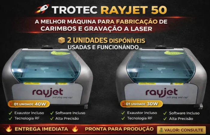 RAYJET LASER TROTEC Máquina Laser a melhor máquina do mercado.  Modelo Rádio frequência 