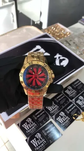 RELÓGIO INVICTA VENTILADOR VERMELHO