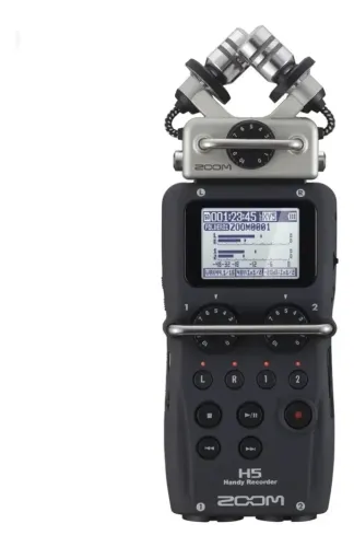 Gravador Zoom H5 Digital Estéreo Preto Sd/sdhc alta fidelidade studio Dj