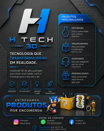 Crio produtos personalizados para seu estabelecimento, para festas ou para uso proprio