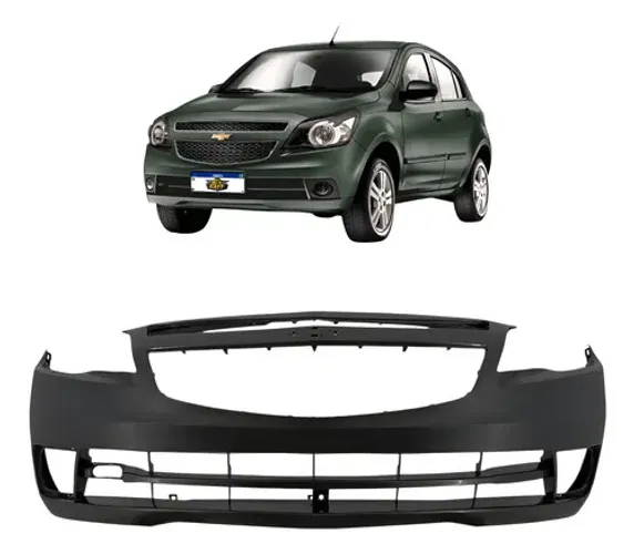 Parachoque Dianteiro Agile 2009 2010 2011 2012 2013 Com Furo Preto Liso