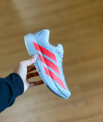 Adidas Adizero Evo SL Masculino Importado Prata/Vermelho Disponível 38 AO 43