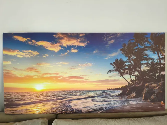 Quadro por do sol na praia_ 1.20x0,60_ NOVO!