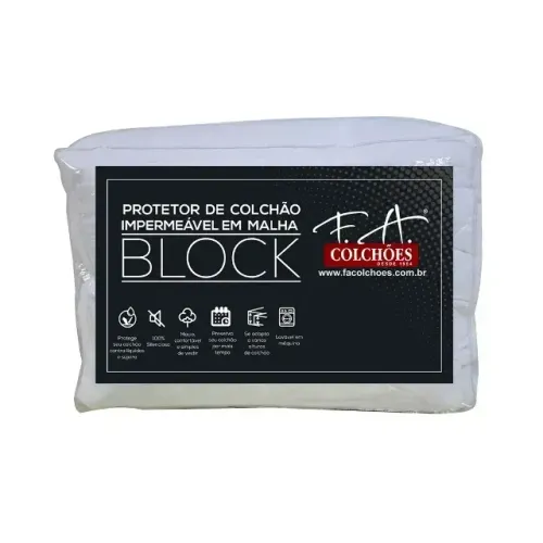Protetor de Colchão Impermeável Block - Solteiro 88x188x36 - Select Colchões