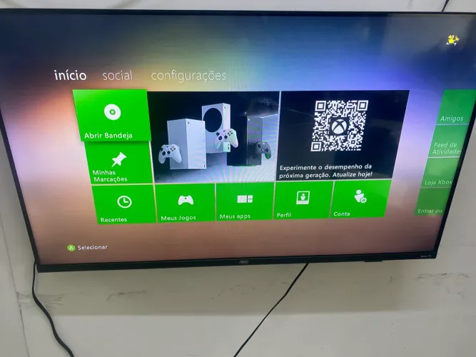 Só hoje! Oferta, vídeo game Xbox 360 slim completo, kinect, 3 controles, cabos + jogos!