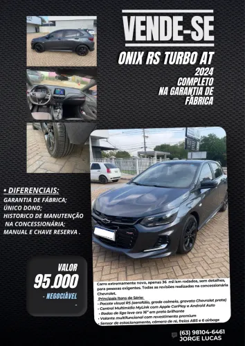 Chevrolet Onix RS 1.0 TB 12V Flex Aut. 4P 2024