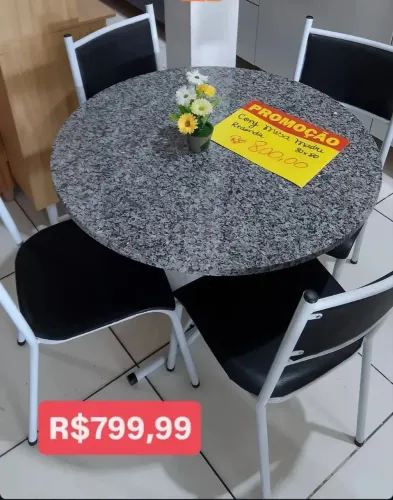 Super Oferta Imperdível de Conjunto de Mesa Redonda