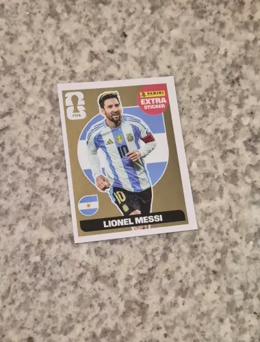 Figurinha Extra de Messi Dourada