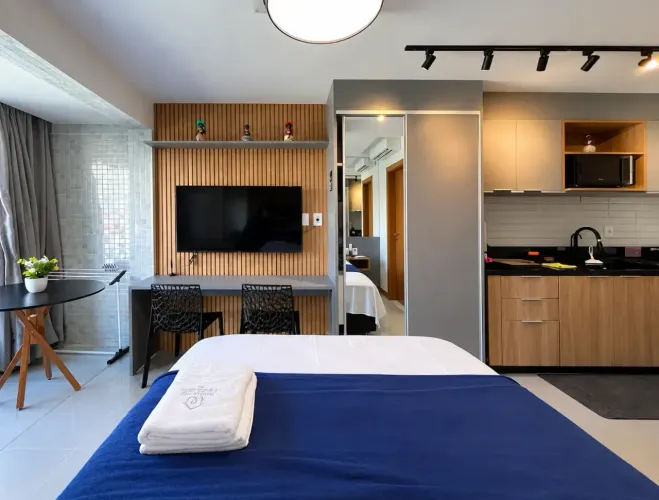 Barra ZN - Studio Luxo 22m², Porteira Fechada, 1 Vaga. codigo: 380850