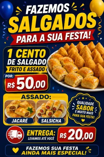Salgados fritos e assados