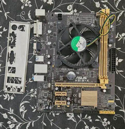Kit Placa Mãe Asus H81M-K + Processador<br>Placa Mãe: Asus H81M-K