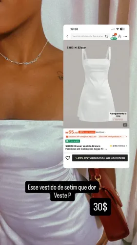 Vestido setim tamanho P