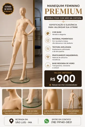 Manequim Premium de Boutique | Vitrine de Alto Padrão | 