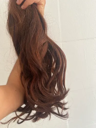 Mega Hair Humano Indiano 50cm 200g Ruivo Natural - Pouco Uso