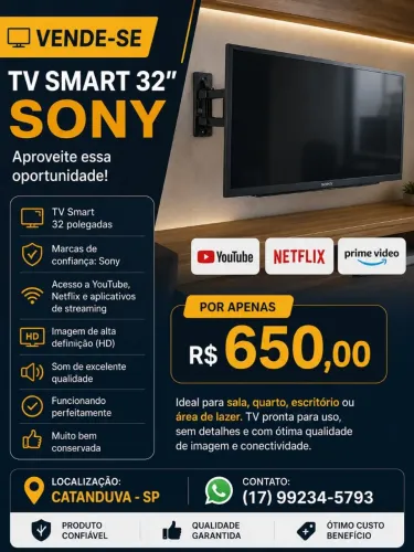 Televisão smartv Sony 32 polegadas 