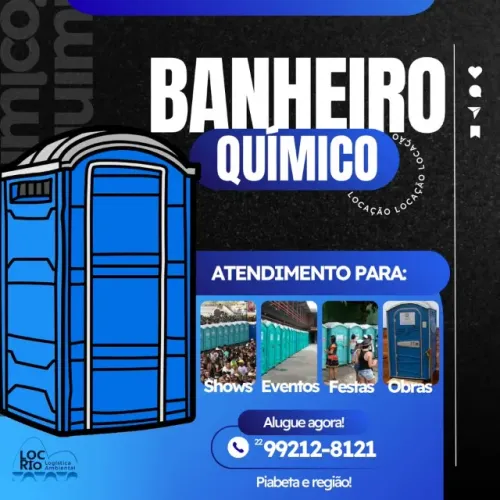 Locação de Banheiro Químico | Piabetá, Magé e Região