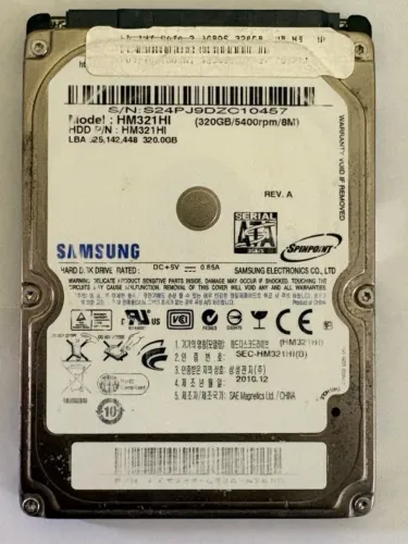 HDD Interno para Notebook 320gb/5400rpm/Samsung.